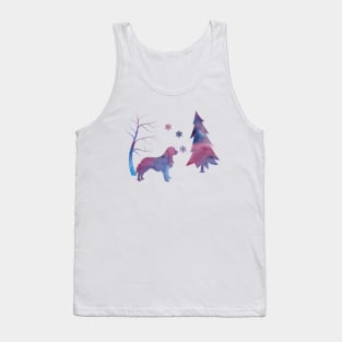 Golden Retriever Winter Art Tank Top